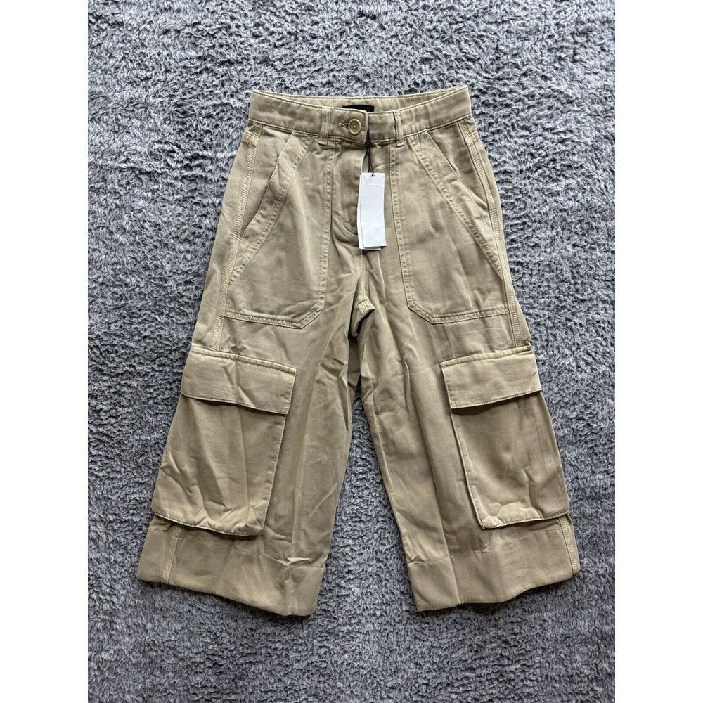 ME+EM Wide Leg Cotton Cargo CULOTTE in Stone Size‎ 0 NWT